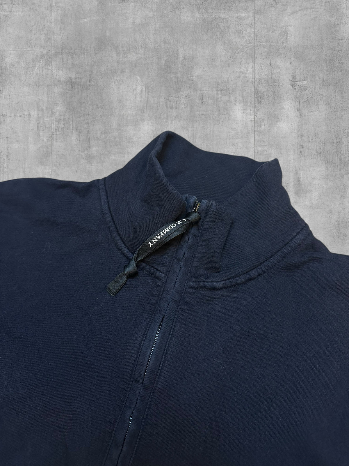 C.P. Company Quarter Zip Pullover Schwarz L