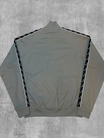Fred Perry Trainingsjacke Taped Grau Schwarz Weiß M