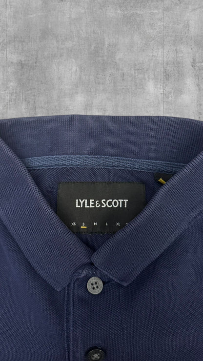 Lyle & Scott Langarm Polo Shirt Navy Blau S