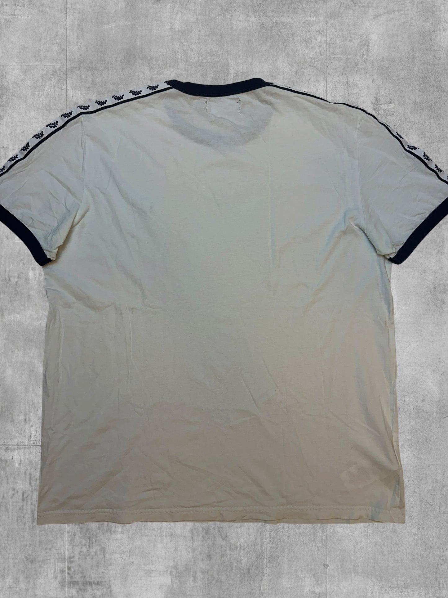Fred Perry T-shirt Taped Weiß Schwarz L
