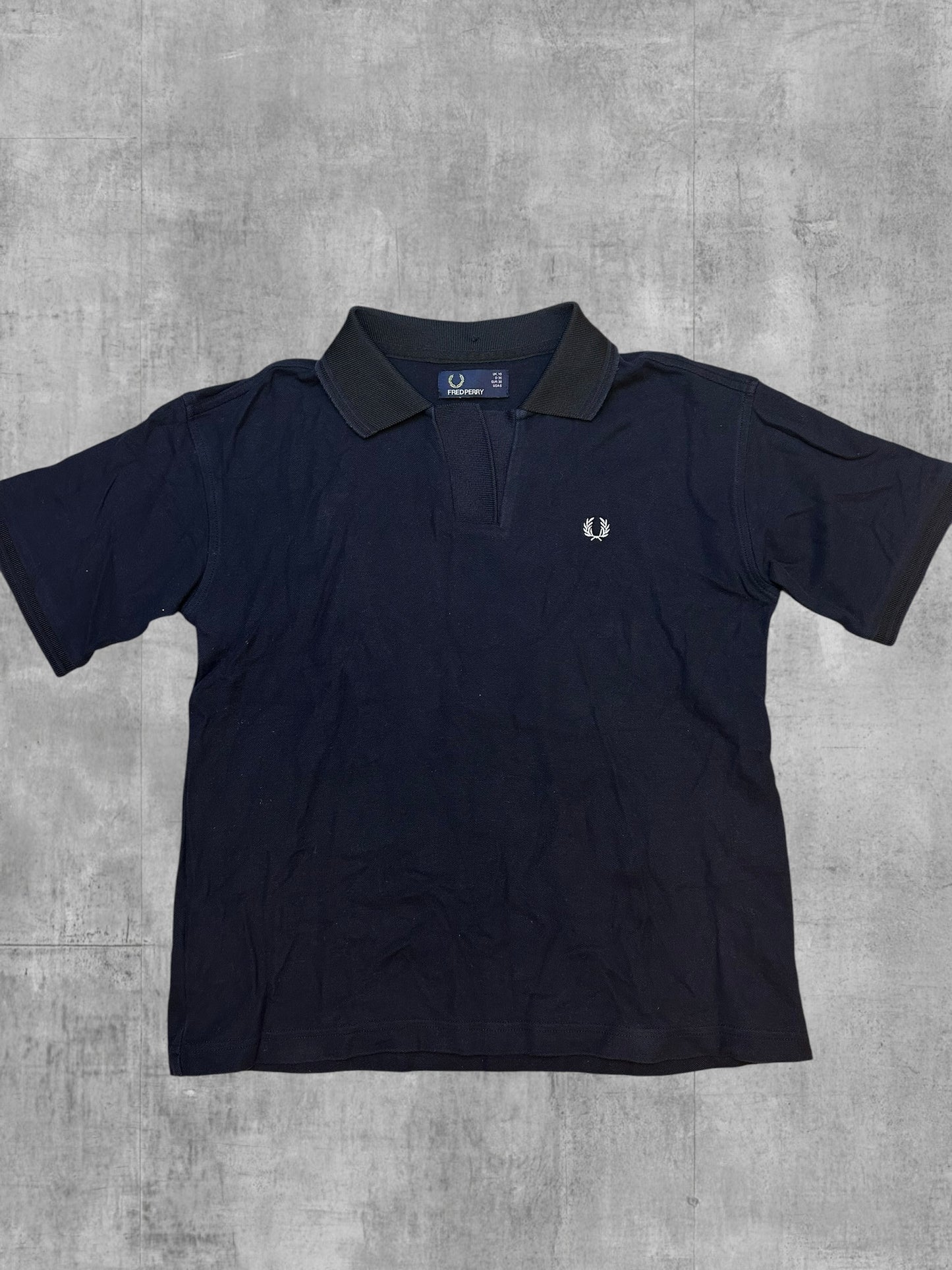 Fred Perry Polo Shirt Schwarzblau Frauengröße M (38)