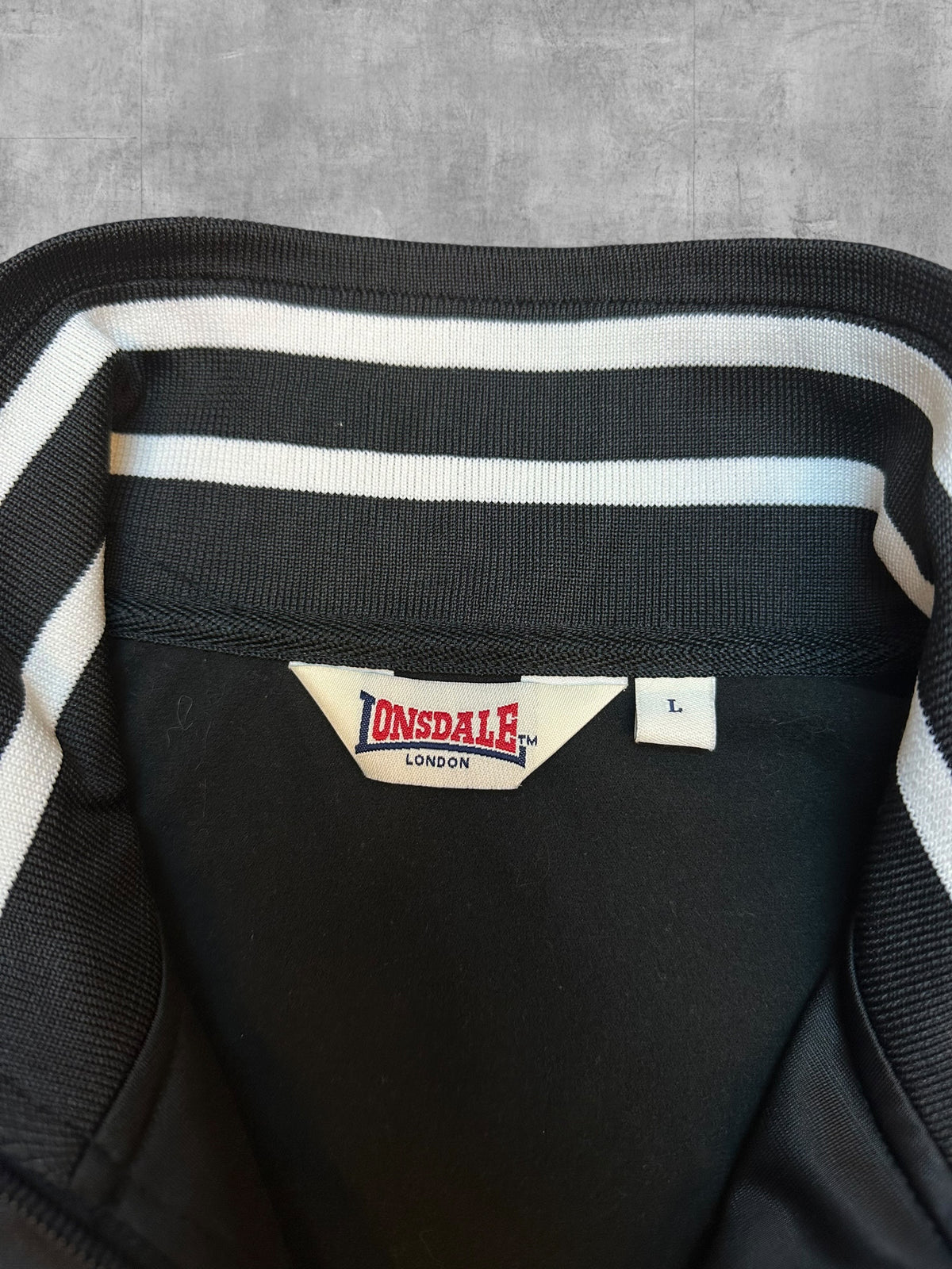 Lonsdale London Veste de survêtement Noir Blanc L