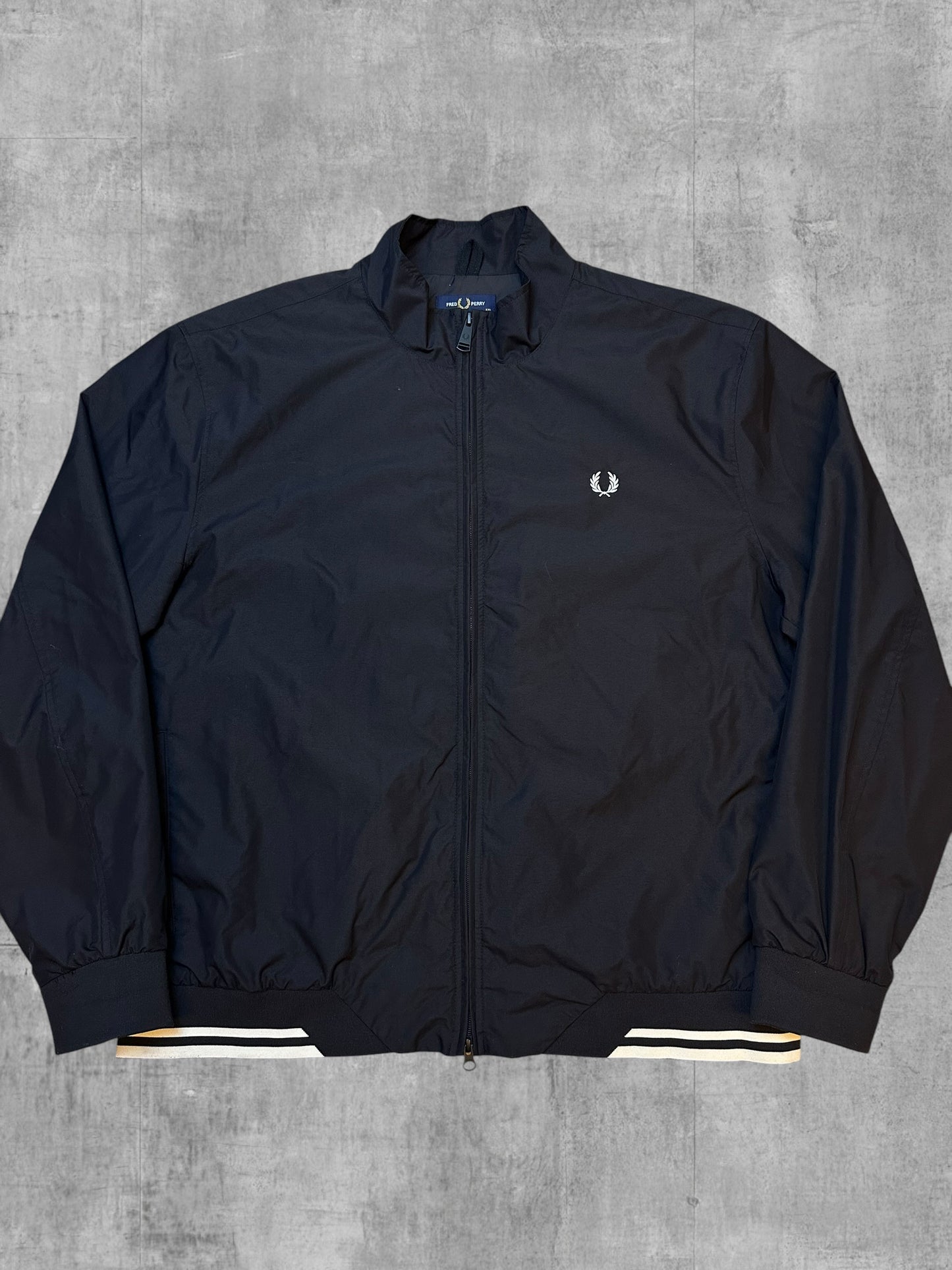 Fred Perry Bomberjacke Regenjacke Schwarz XXL