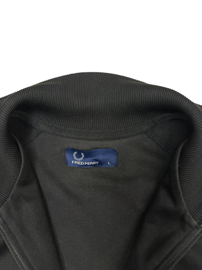 Fred Perry Vintage Trainingsjacke Taped Schwarz Beige L