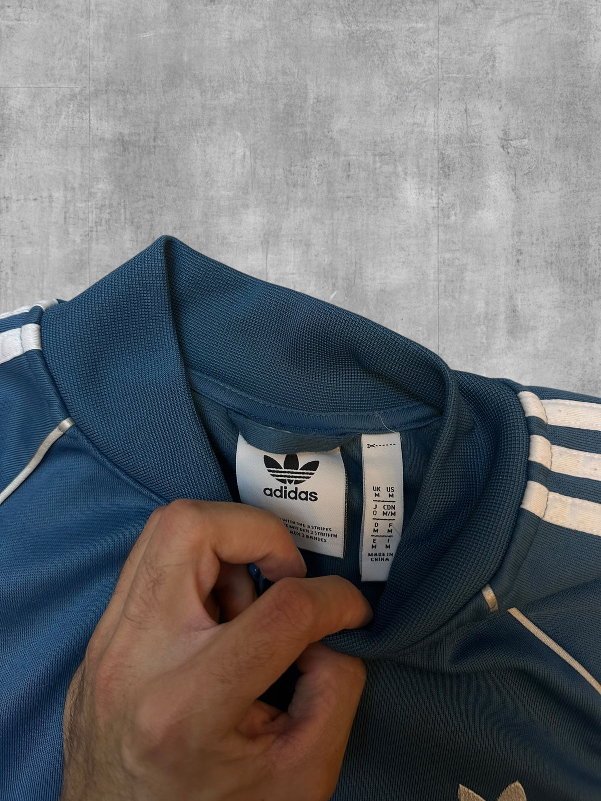 Adidas Firebird Track Jacket Turquoise White M