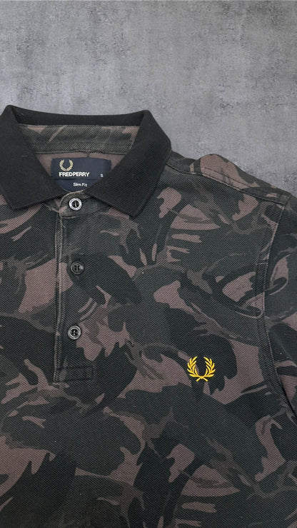 Fred Perry Polo Shirt Grau Gold S Slim Fit
