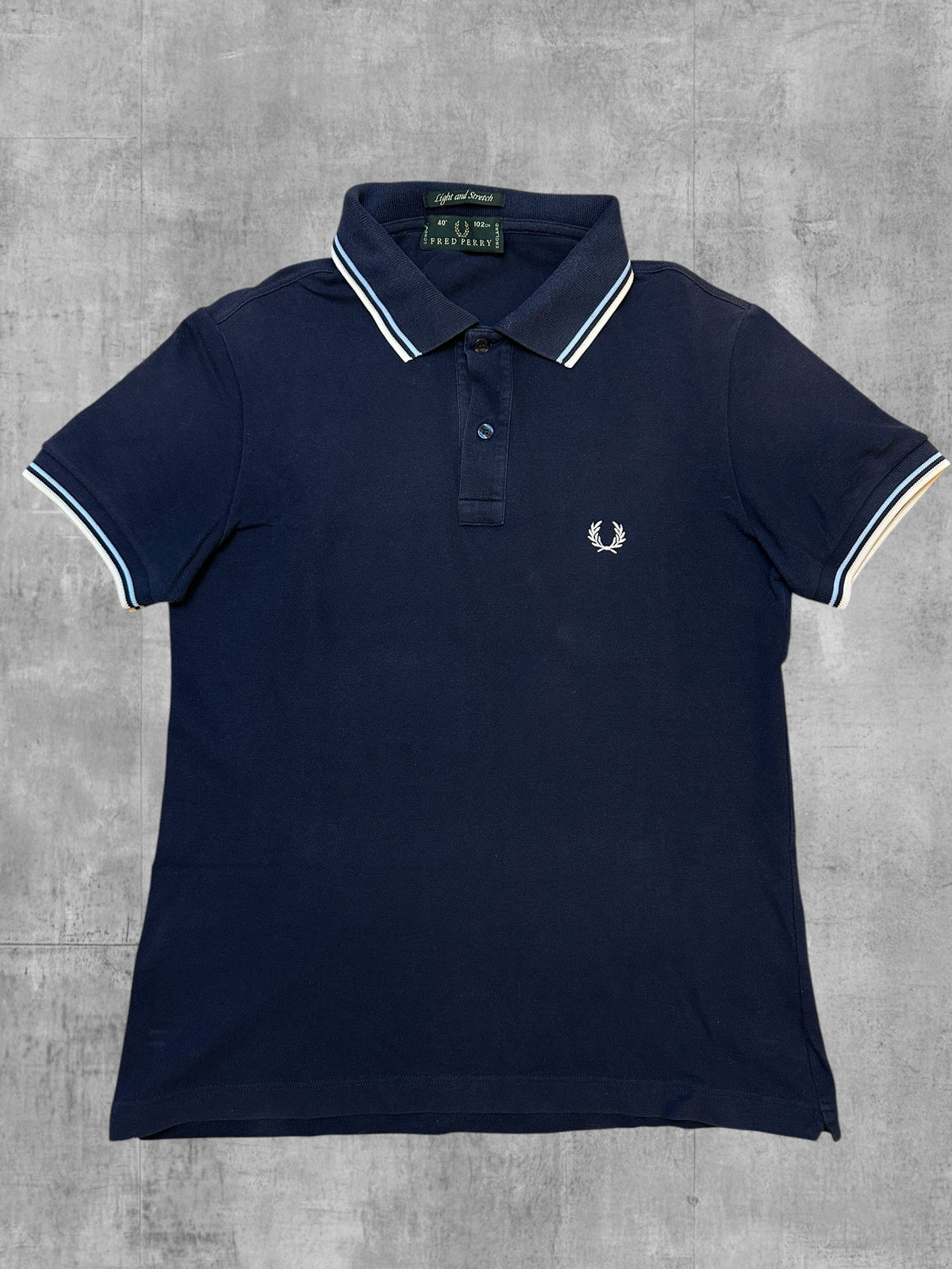 Fred Perry Polo Bleu Marine Blanc S