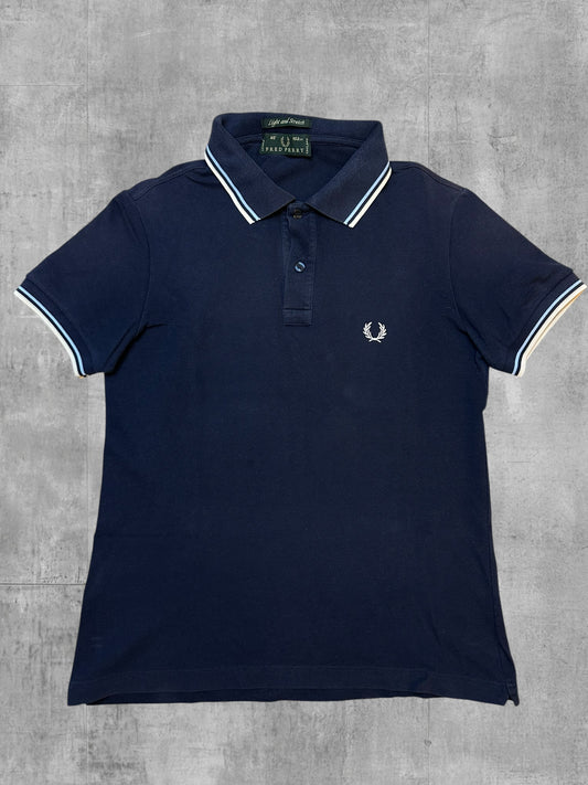 Fred Perry Polo Shirt Navy Blue White S