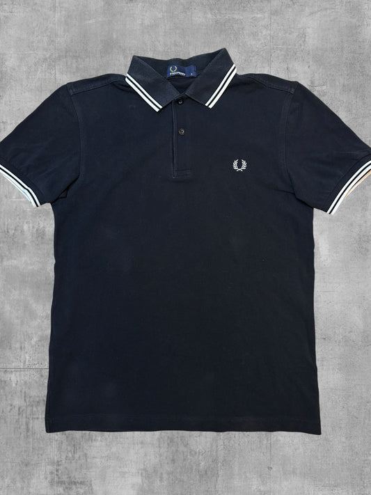 Fred Perry Polo Shirt Schwarz Weiß S
