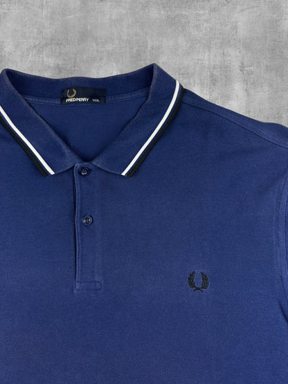 Fred Perry Polo Shirt Navy Blau Schwarz Weiß 3XL