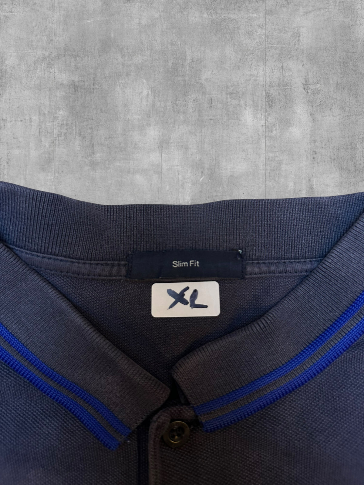 Fred Perry Polo Shirt Schwarzblau XL Slim Fit