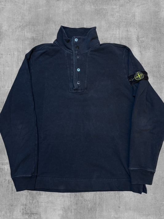 Stone Island Quarter Zip Pullover Navy Blau L