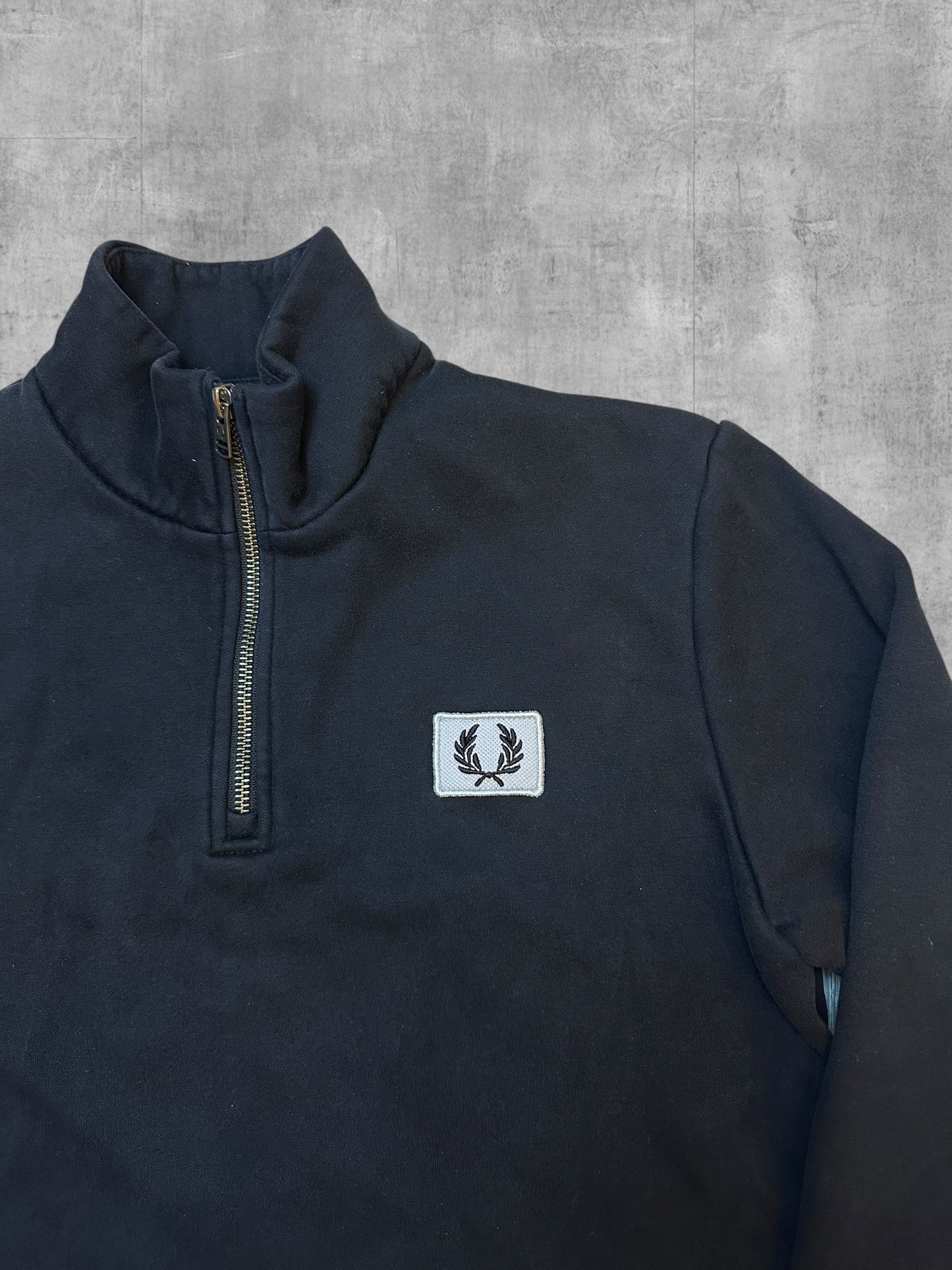 Fred Perry Half Quarter zip Pullover Schwarz M