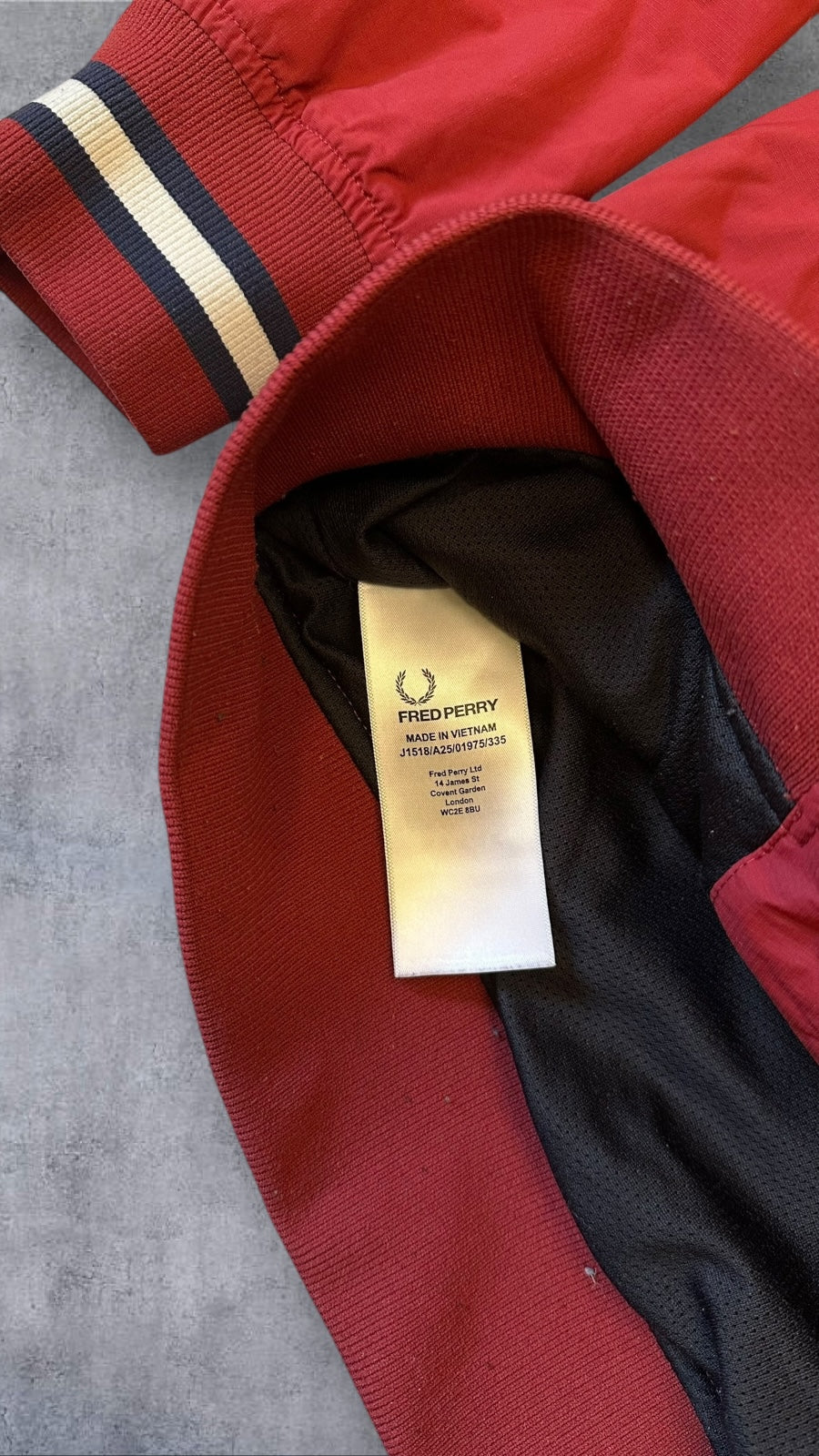 Fred Perry Regenjacke Weinrot Bordeaux S