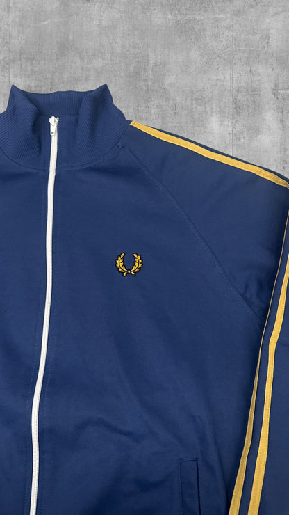 Fred Perry Trainingsjacke Taped Dunkelblau Gold L