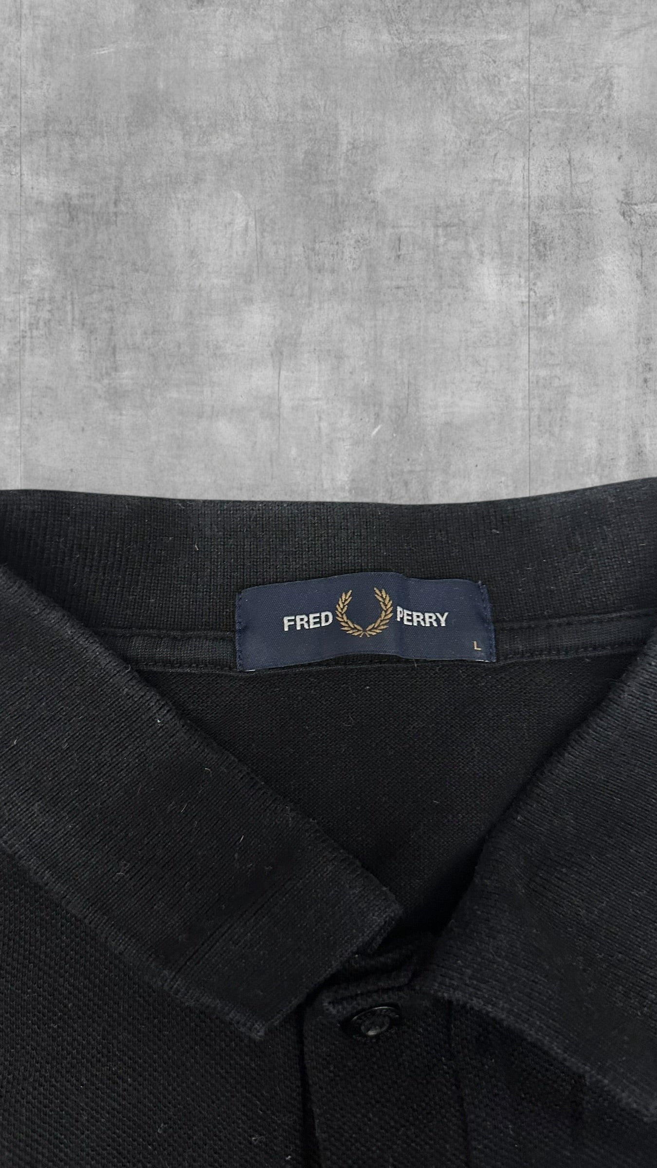 Fred Perry Polo Shirt Schwarz L