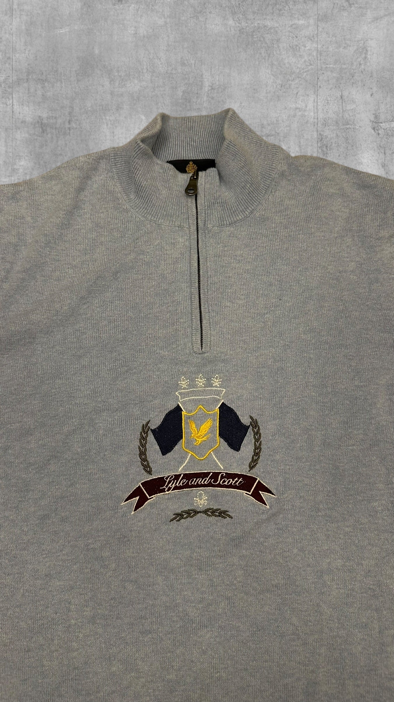 Lyle & Scott Vintage Half/Quarter Zip Pullover Türkis M