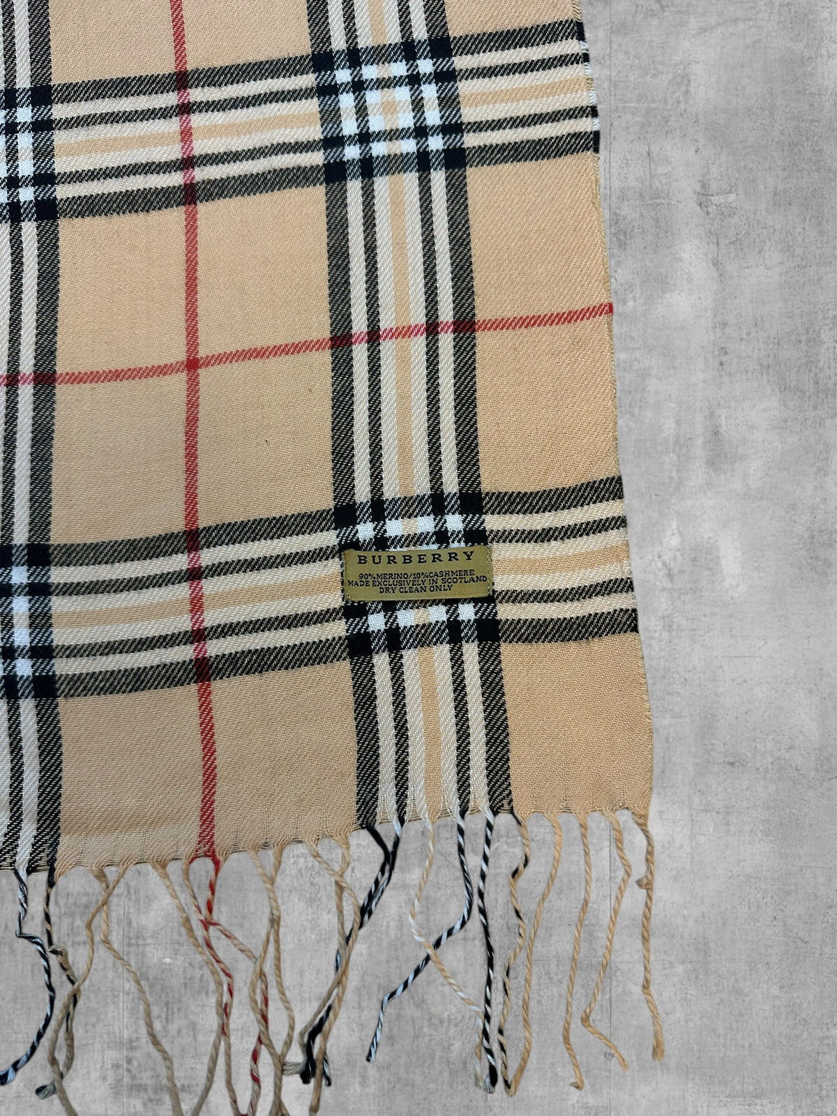 Burberry Schal Creme Weiß