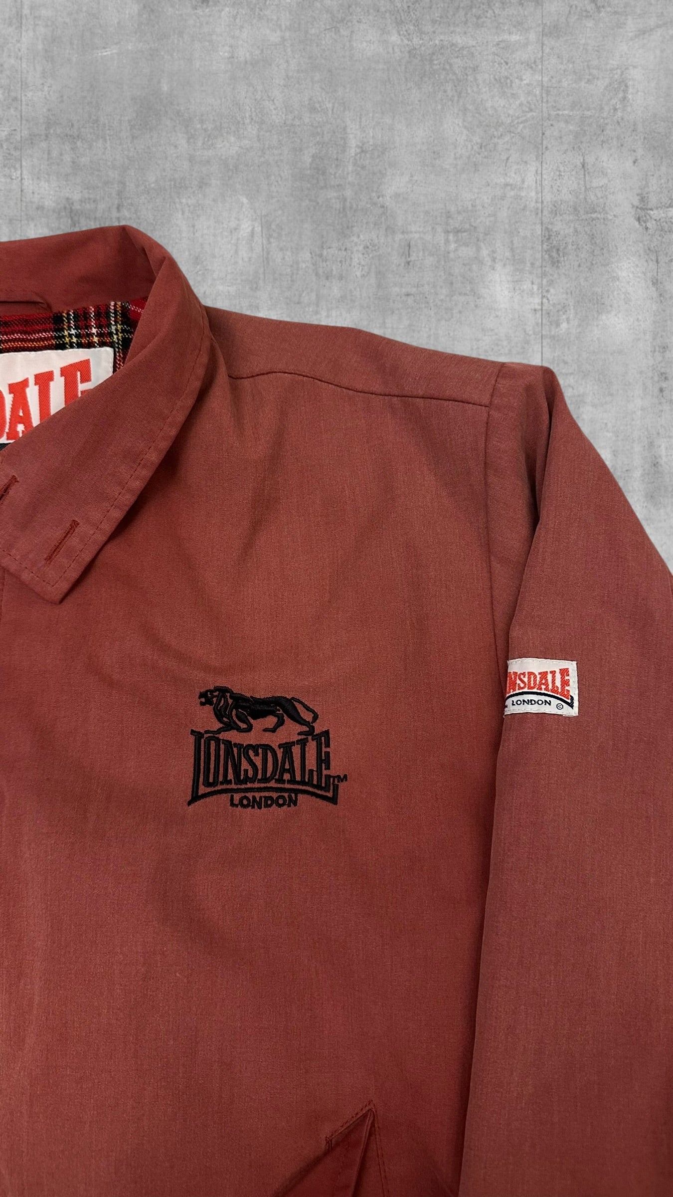 Lonsdale London Harrington Jacke Weinrot L