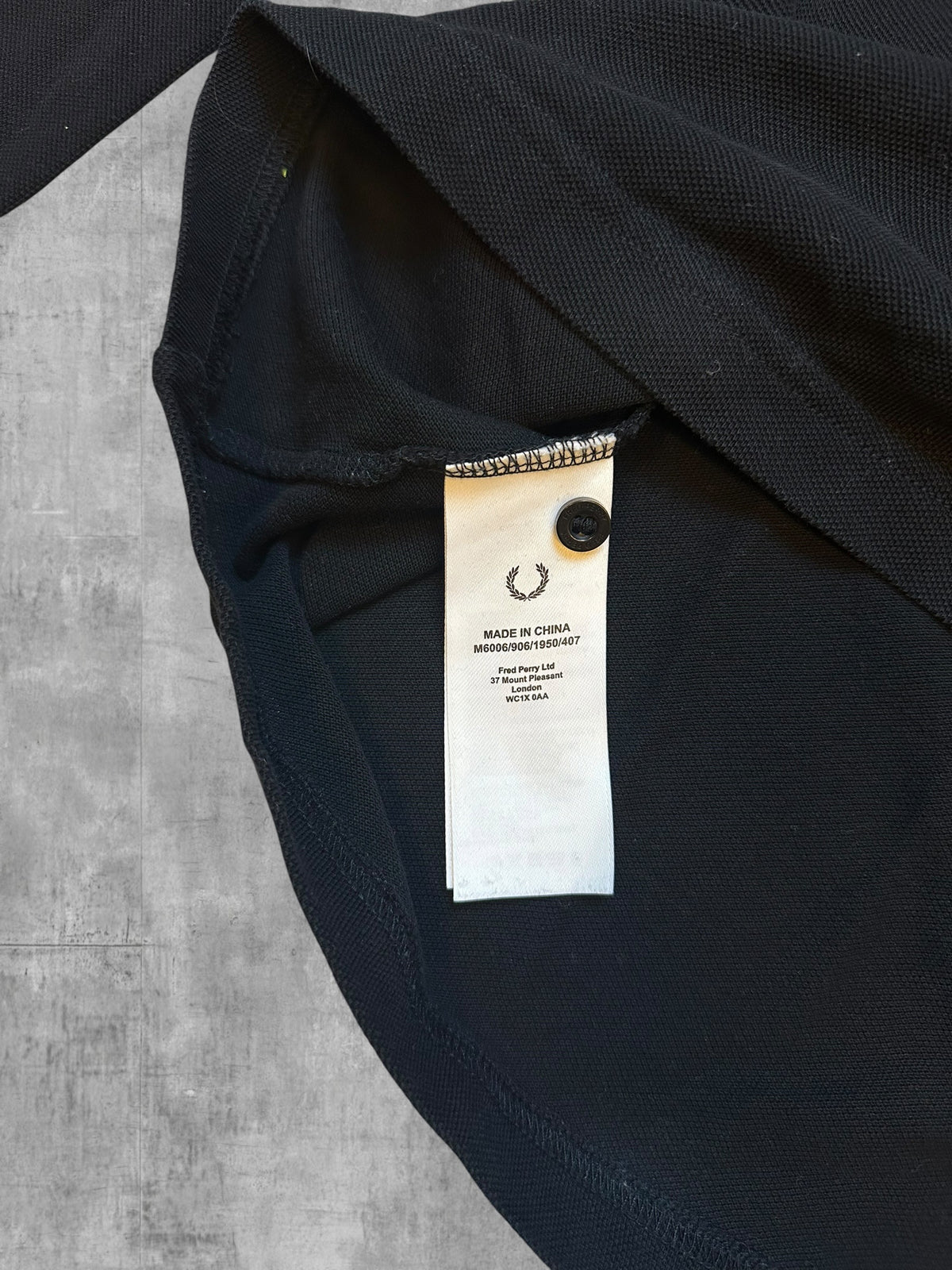Fred Perry Langarm Polo Shirt Schwarz XL