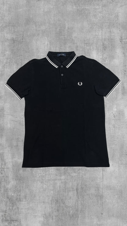 Fred Perry Polo Shirt Schwarz Weiß M