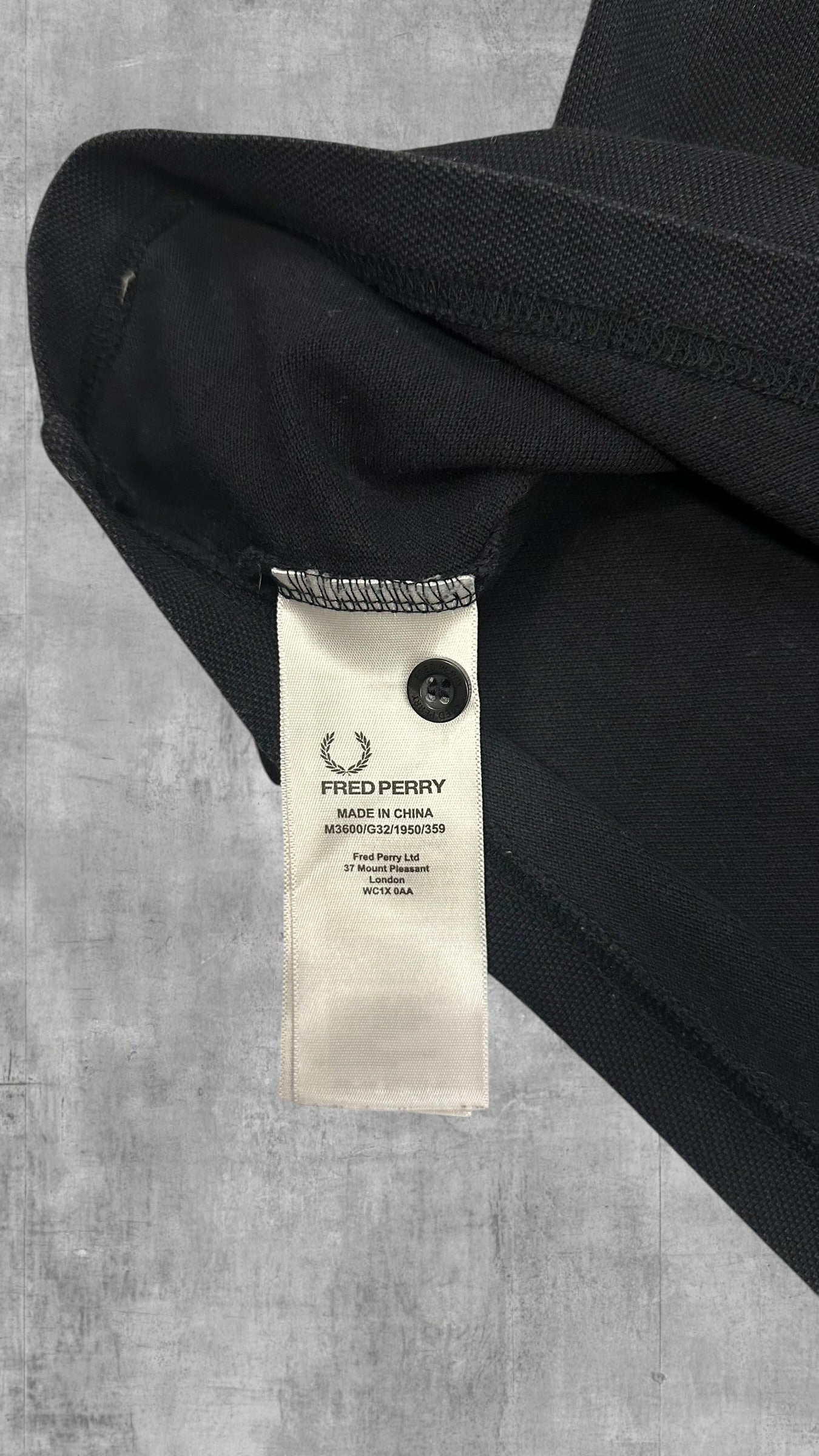 Fred Perry Polo Shirt Schwarz S