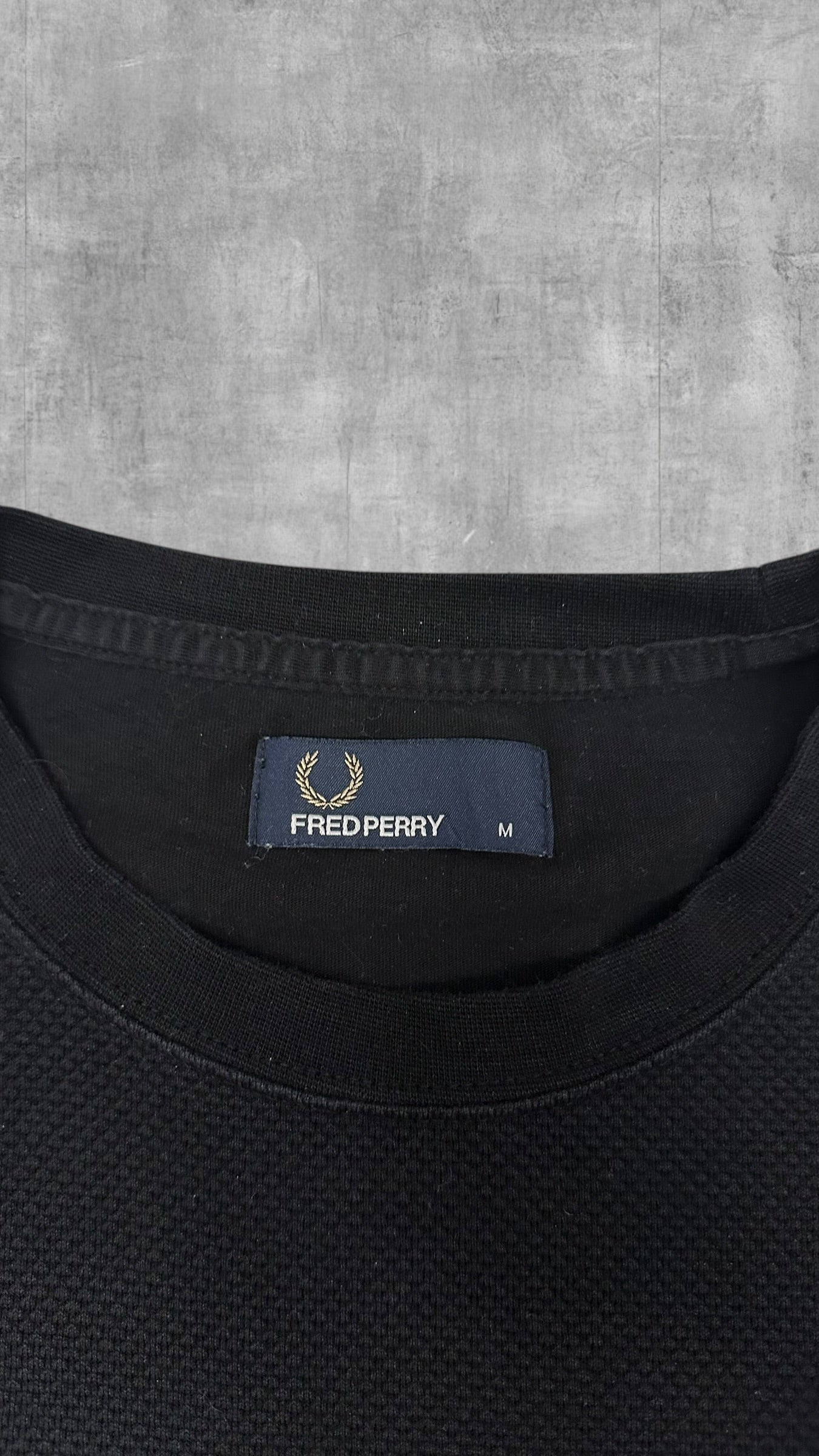 Fred Perry Longsleeve (dünnes Sweatshirt) Schwarz M