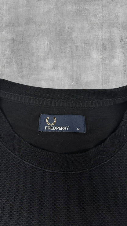 Fred Perry Longsleeve (dünnes Sweatshirt) Schwarz M