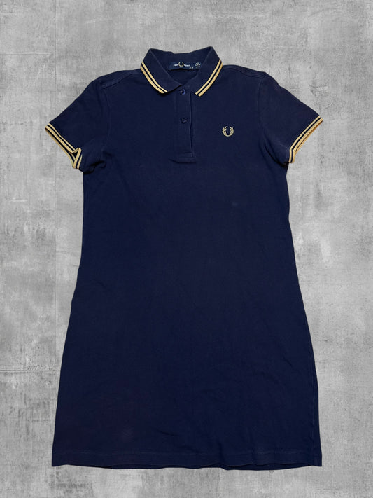 Fred Perry Robe polo Bleu Nuit Doré Taille femme M 38