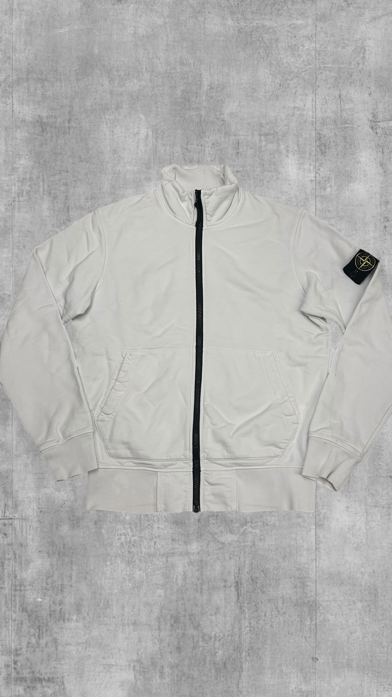 Stone Island Zip Sweatshirt Jacke Weiß S