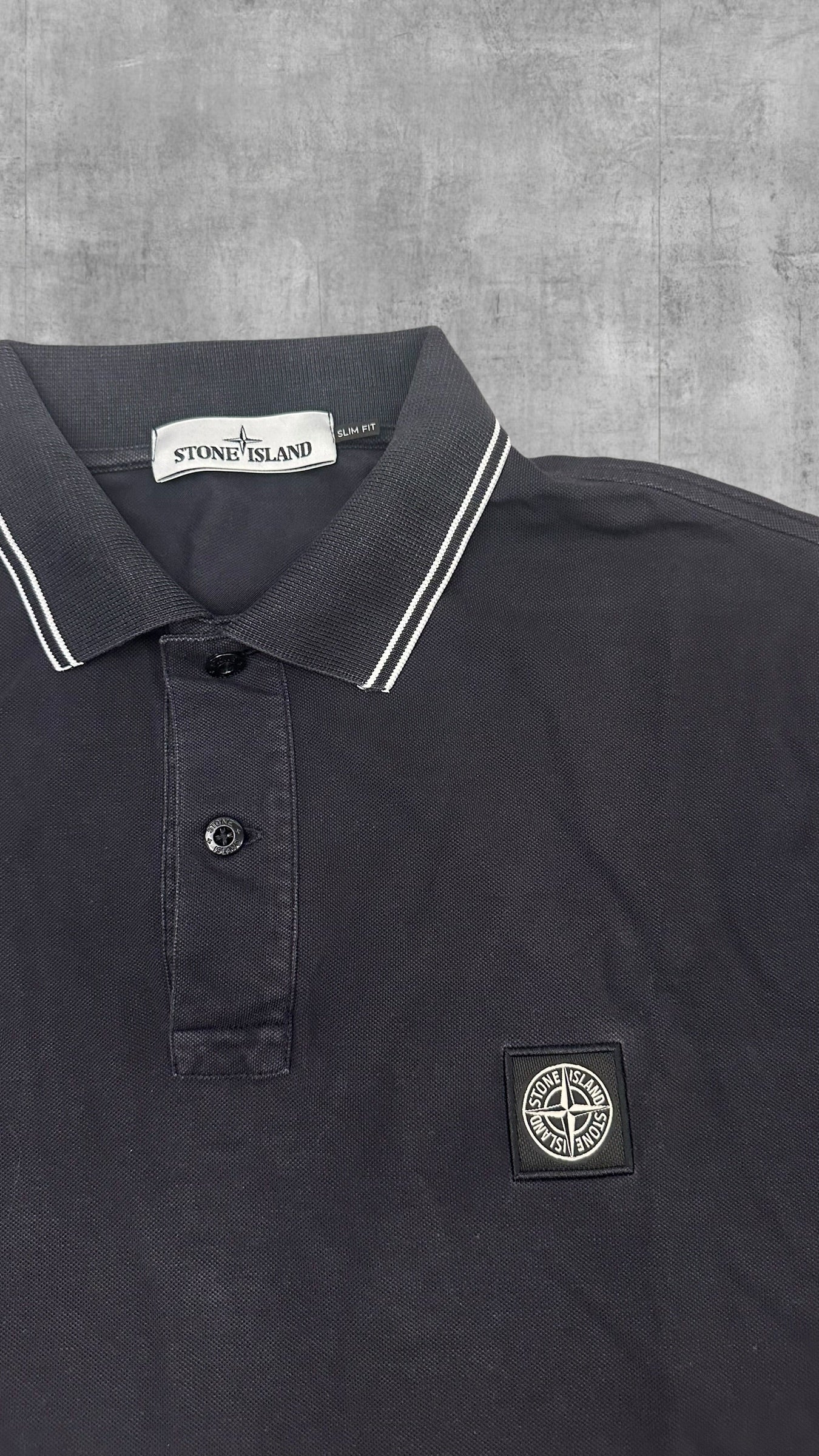 Stone Island Polo Shirt Schwarz XL Slim Fit