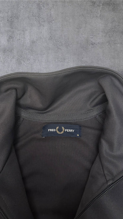 Fred Perry Trainingsjacke Taped Zip Jacke Grau Beige M