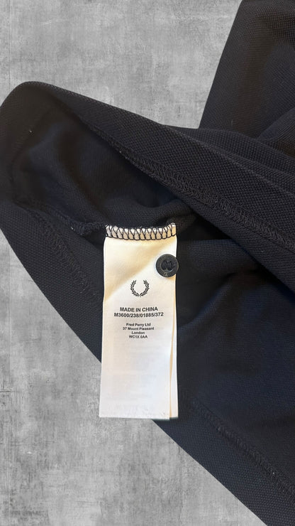 Fred Perry Polo Shirt Schwarz Weiß S