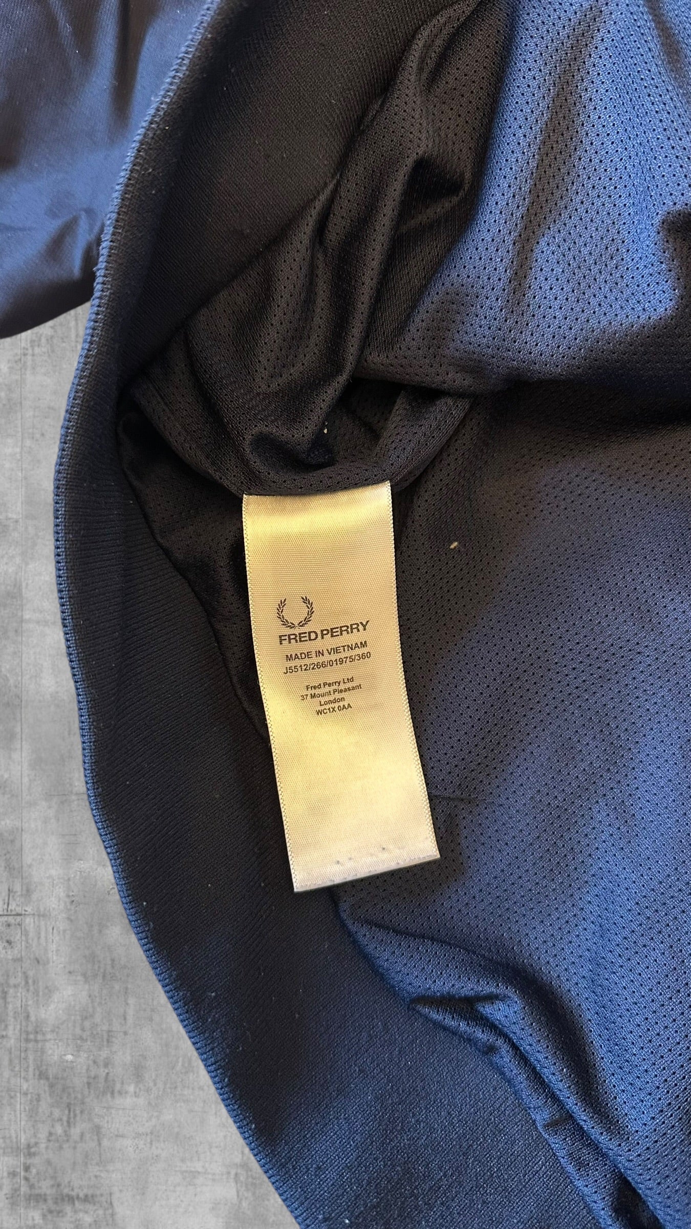 Fred Perry Regenjacke Bomberjacke Übergangsjacke Navy Blau M