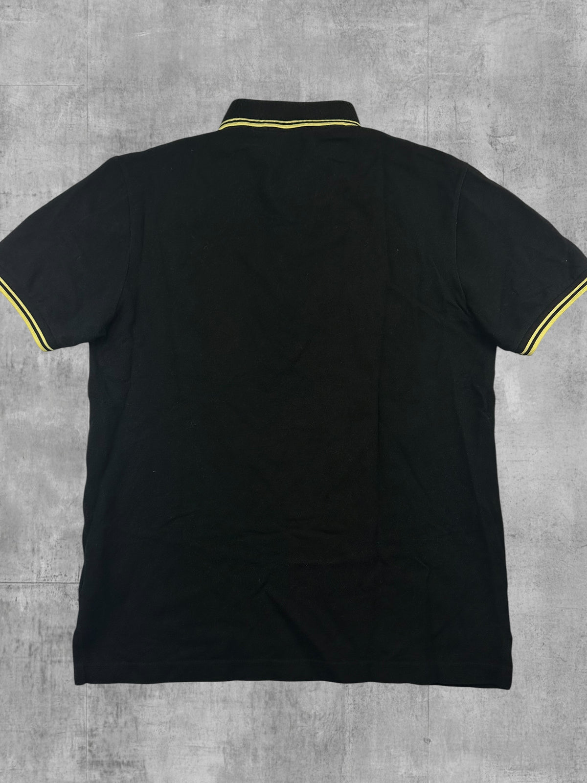 Fred Perry Polo Shirt Schwarz Gelb S - M