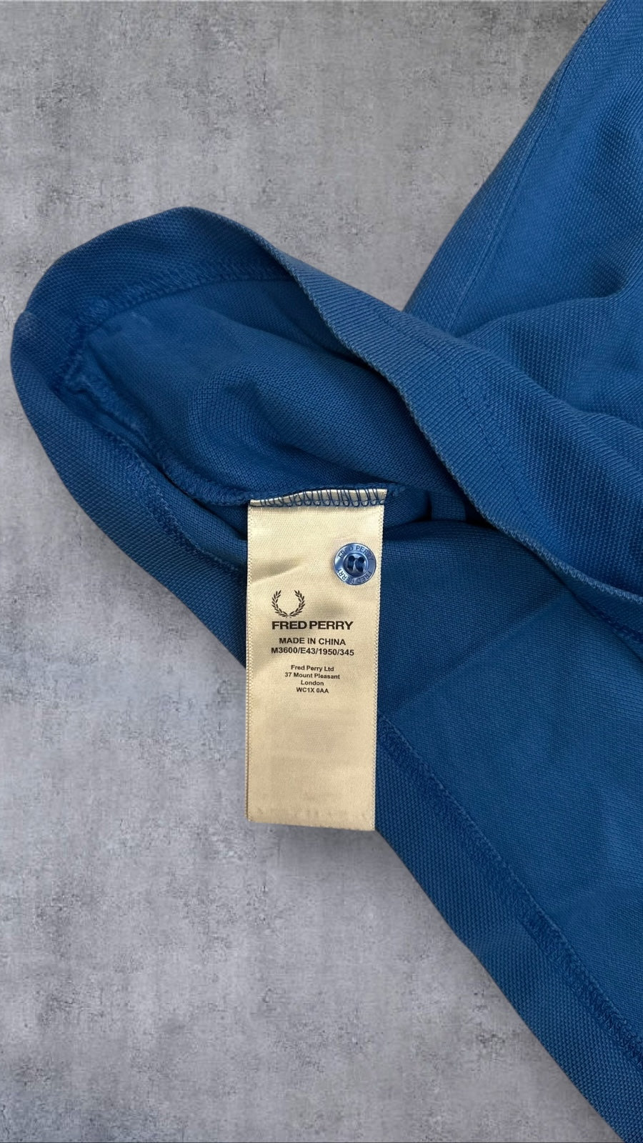 Fred Perry Polo Hemd Shirt Blau S