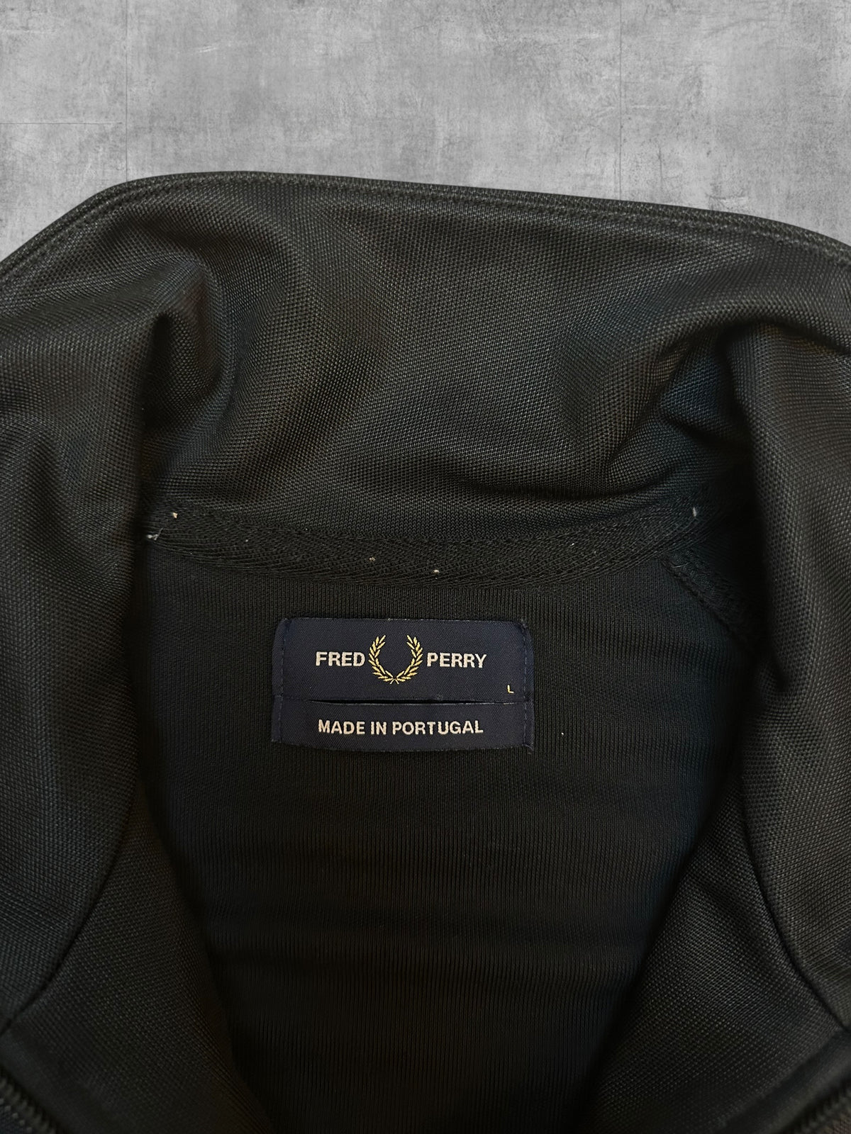 Fred Perry Track Jacket Black White L Like New