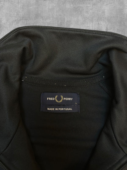 Fred Perry Track Jacket Black White L Like New