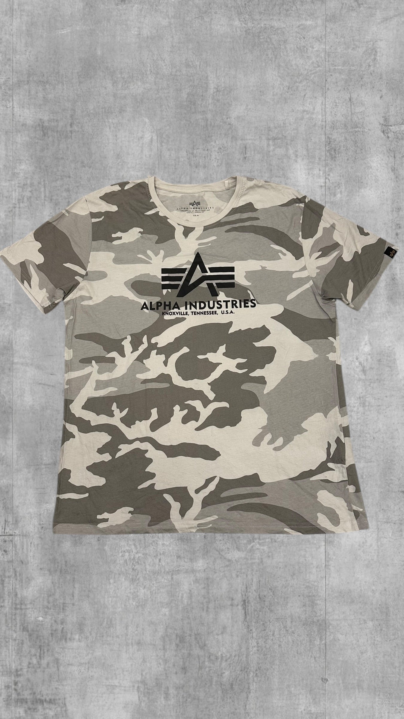 Alpha Industries T-Shirt Camouflage Grau XL