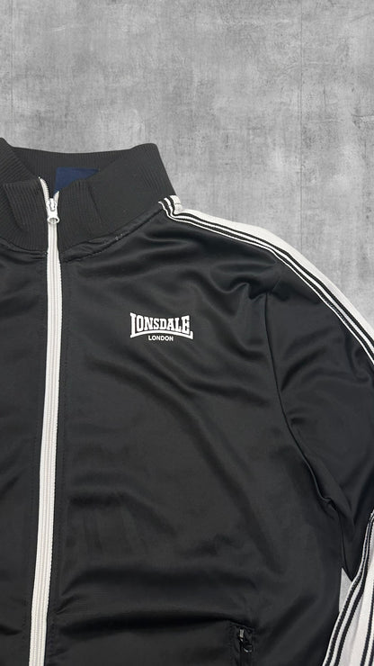 Lonsdale London Trainingsjacke Backprint Schwarz Weiß S