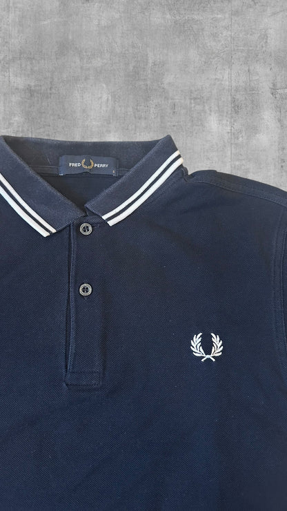Fred Perry Polo Shirt Schwarz Weiß S