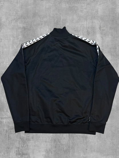 Fred Perry Trainingsjacke Taped Schwarz Weiß XL