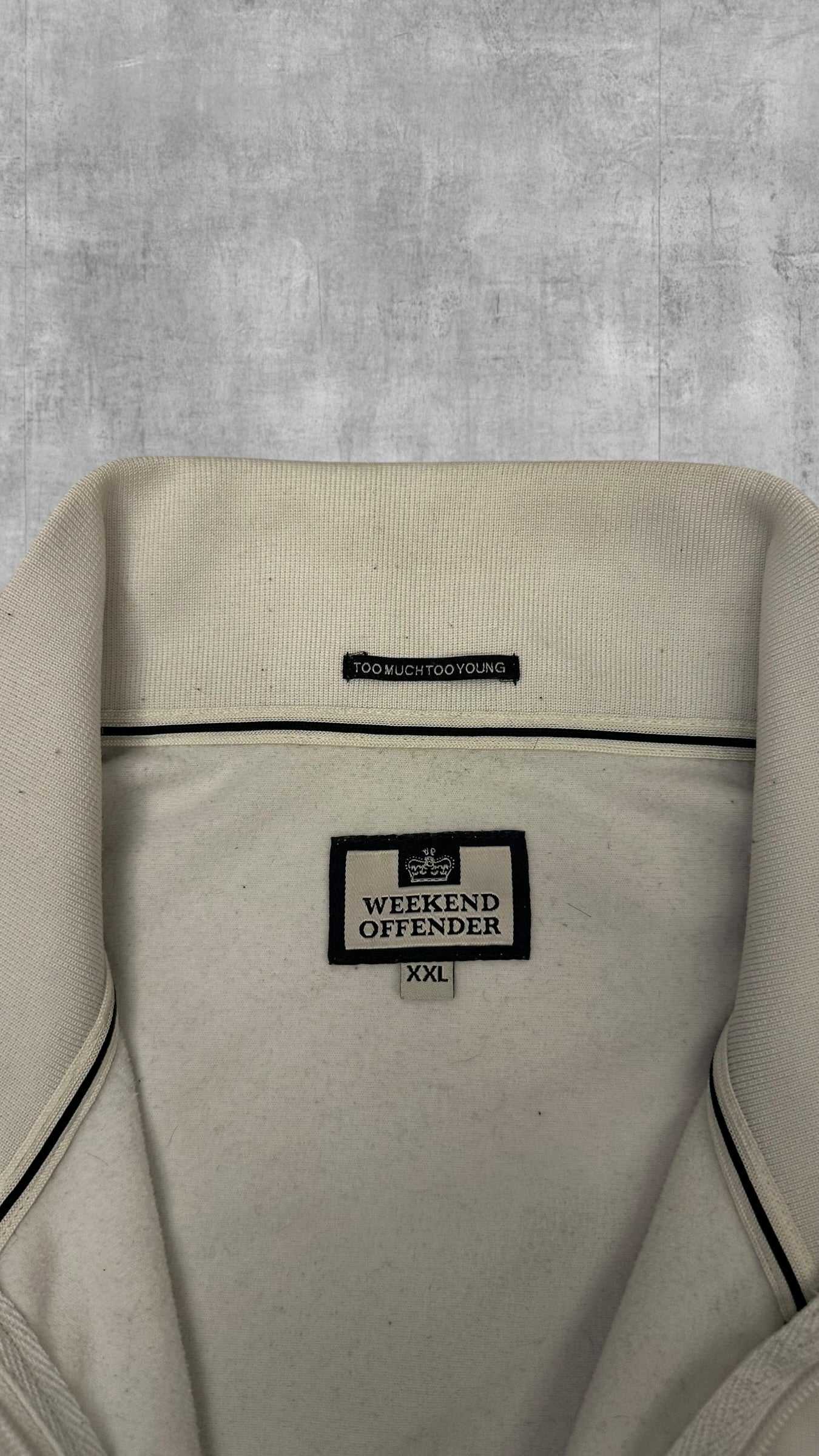 Weekend Offender Trainingsjacke Weiß Navy Blau XXL