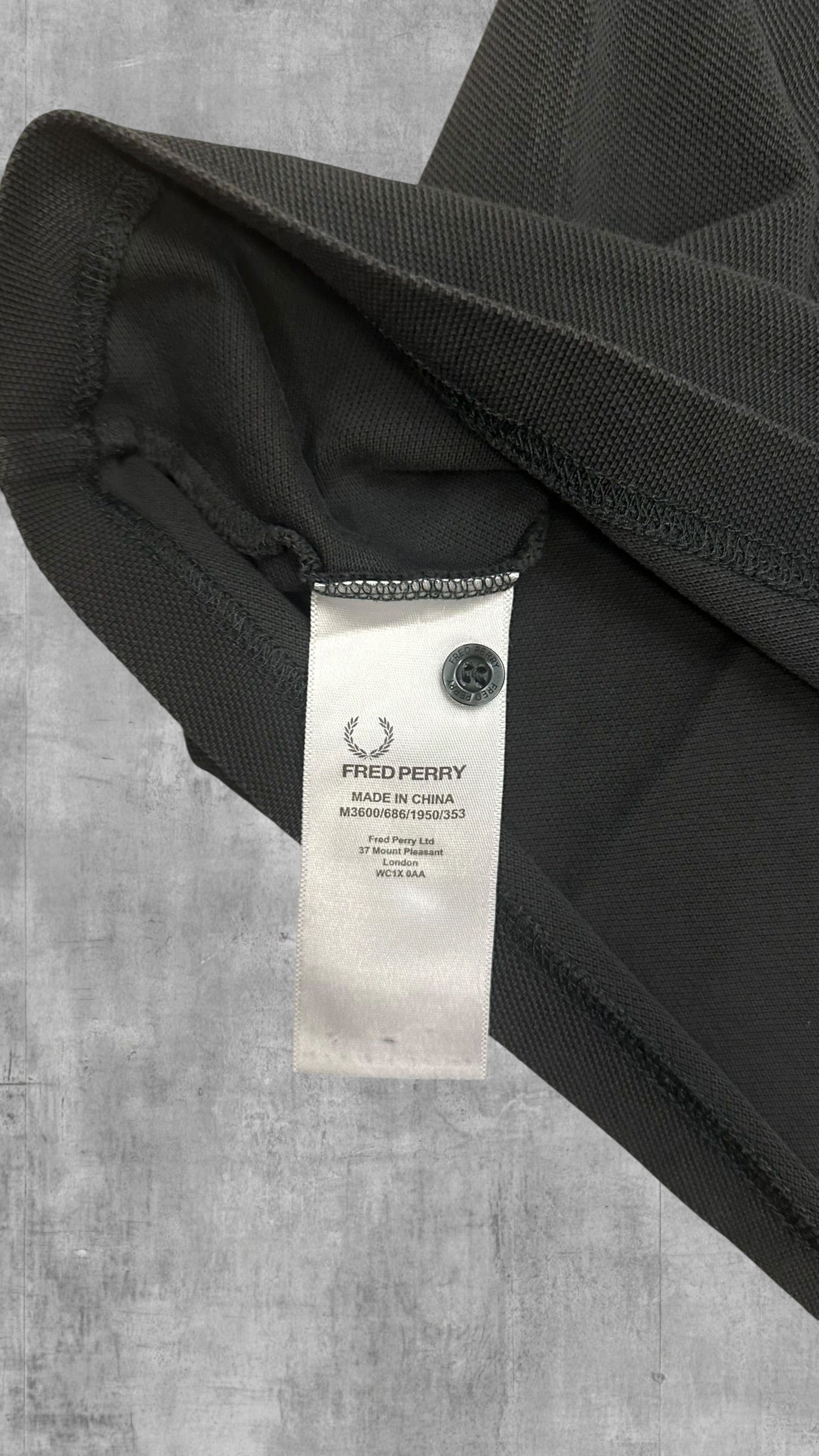 Fred Perry Polo Shirt Schwarz/Grau M