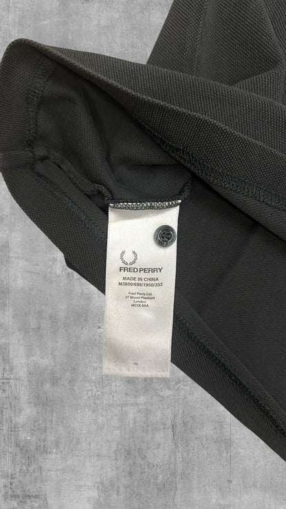 Fred Perry Polo Shirt Schwarz/Grau M