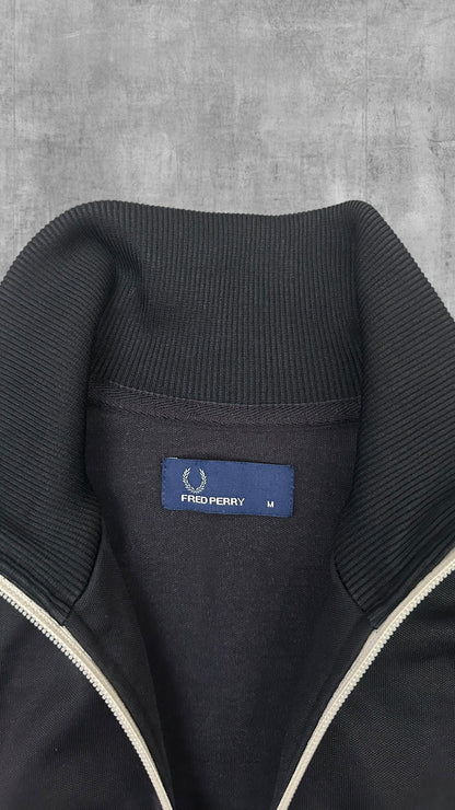 Fred Perry Trainingsjacke Taped Schwarz Grün Weiß M