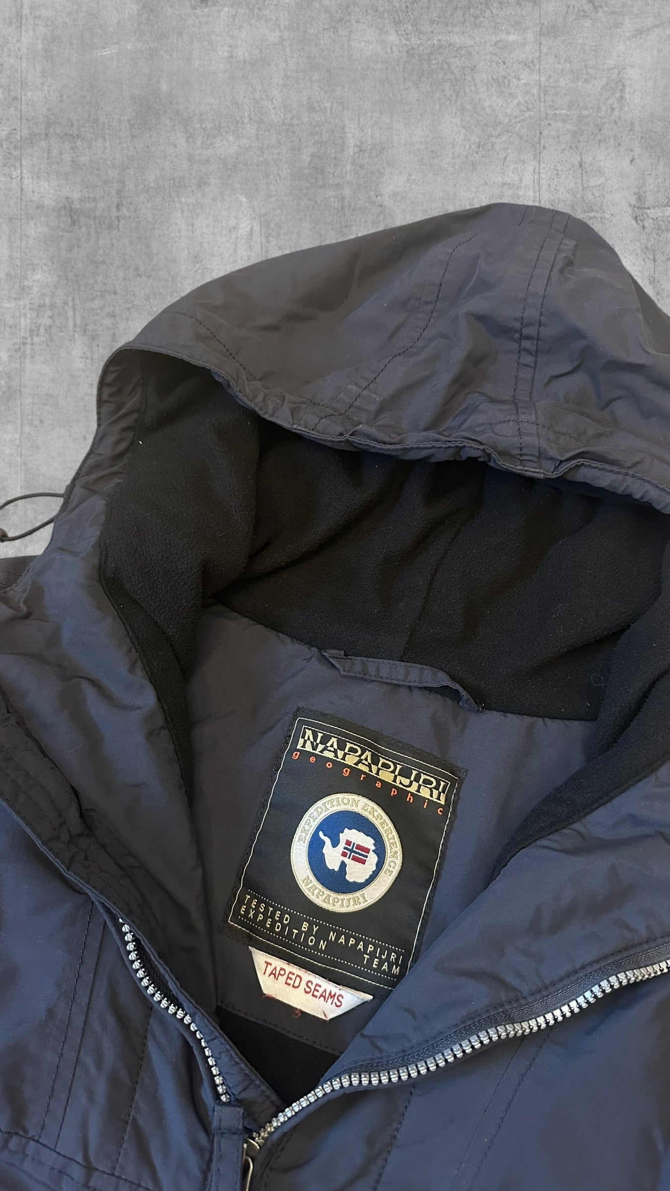 Napapijri Winterjacke Windbreaker Gefüttert Navy Blau/Schwarz XL
