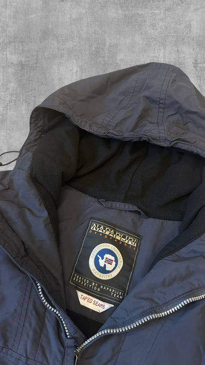 Napapijri Winterjacke Windbreaker Gefüttert Navy Blau/Schwarz XL