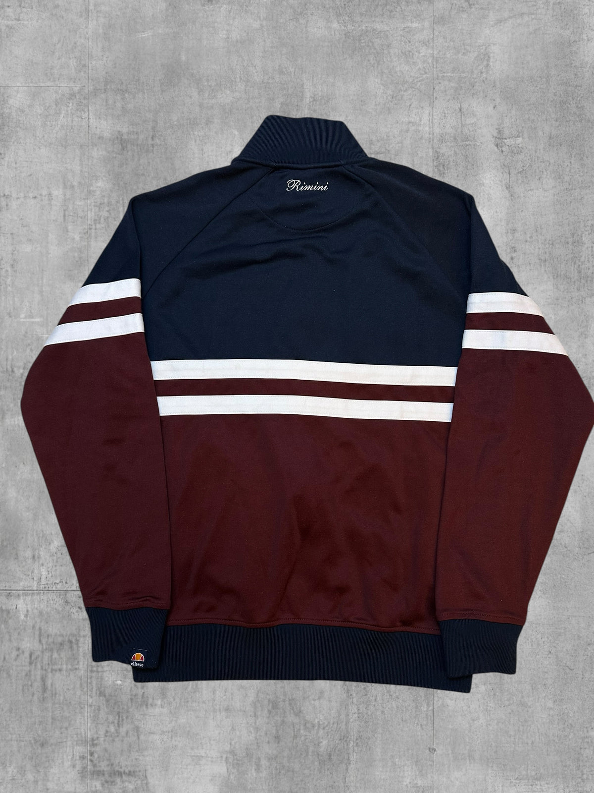 Ellesse Rimini Trainingsjacke Navy Blau Weinrot Weiß S