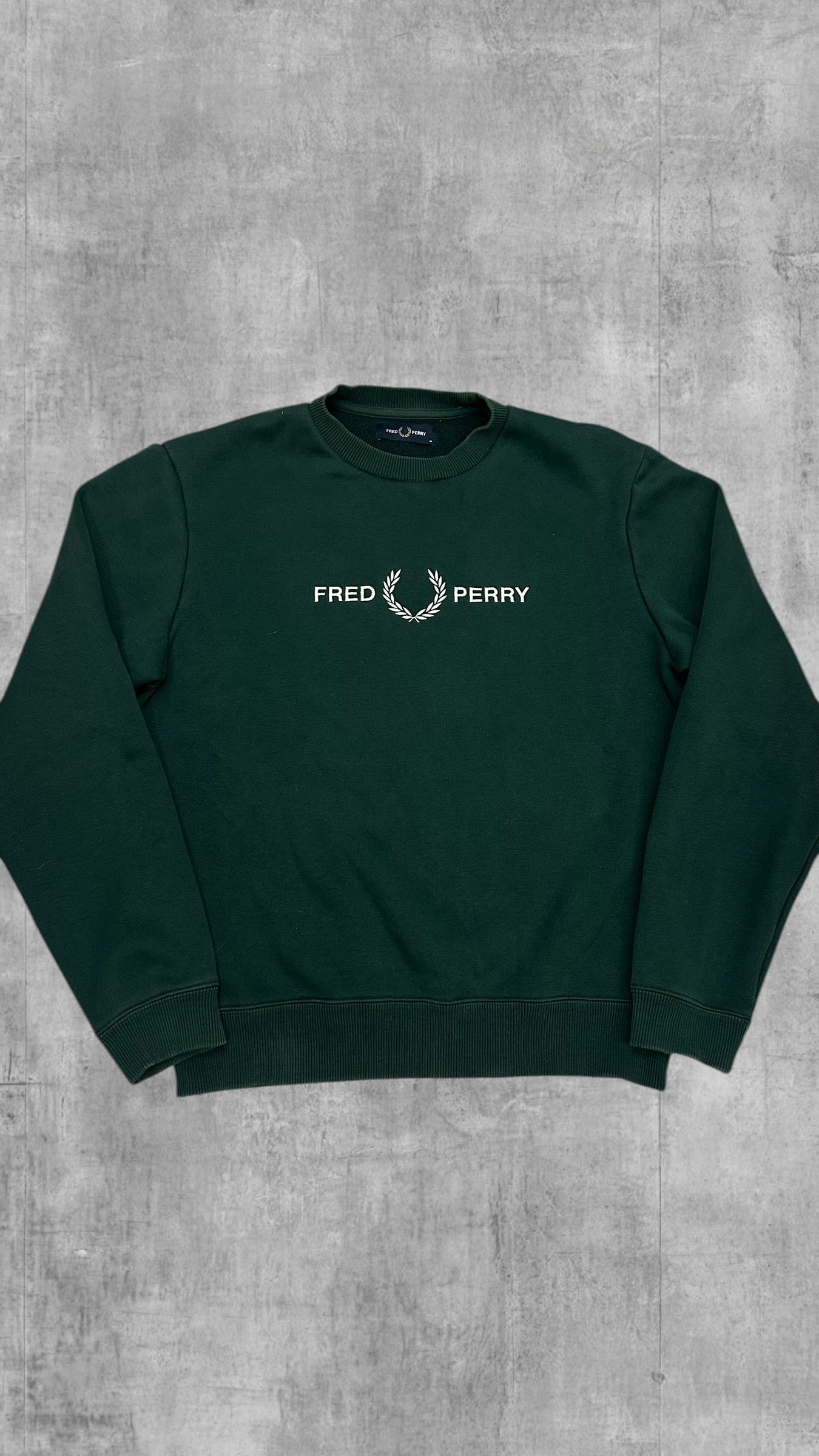 Fred Perry Sweatshirt Dunkelgrün M